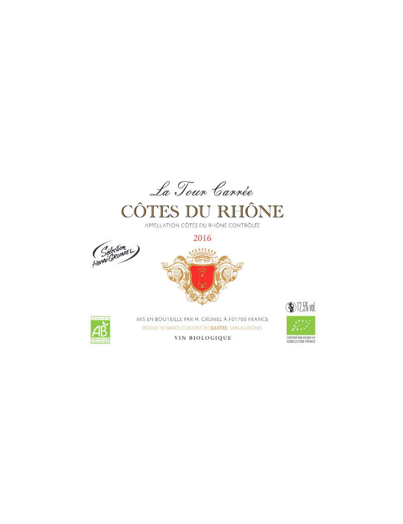 Côtes du Rhône - La Tour Carrée - AOP - 2016