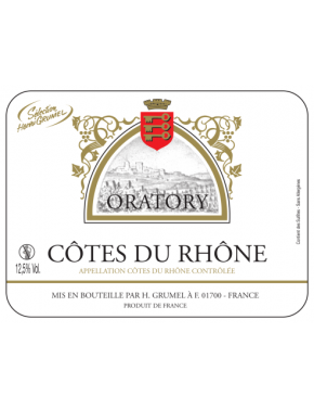 Côtes du Rhône - Oratory - AOP - 2017