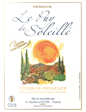Côtes De Provence - Le Puy De Soleillé - AOP