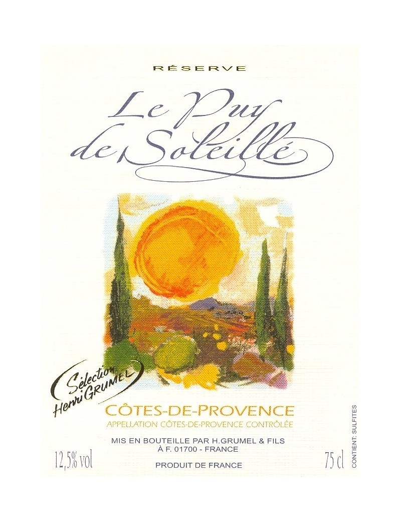 Côtes De Provence - Le Puy De Soleillé - AOP