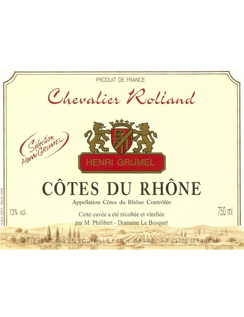 Côtes Du Rhône - Chevalier Rolland - AOP